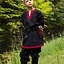 Medieval long-sleeved tunic black-red