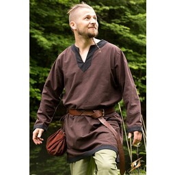 Medieval long-sleeved tunic brown