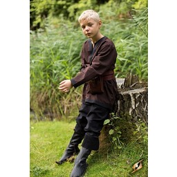 Medieval long-sleeved tunic brown