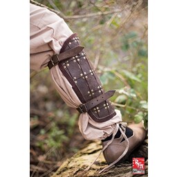 Pair of greaves Fighter, brown