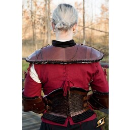 Noble leather gorget, red