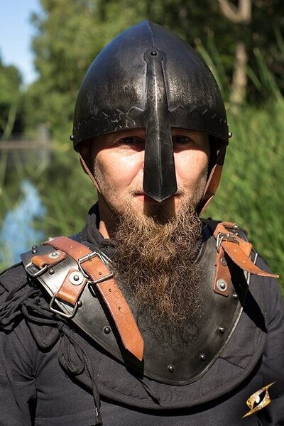 Gorget Warrior, patinated