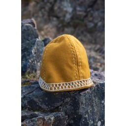 Wool Viking hat Ulf, yellow