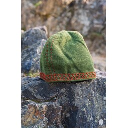 Embroidered Viking hat Ulf, green