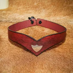 Leather crown Finwe, red