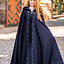 Embroidered cloak Damia with fibula, blue