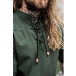 Medieval shirt with short sleeves, green