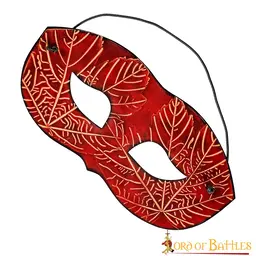 Leather mask Nessa, red