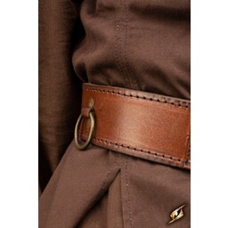 Belt with rings, brown