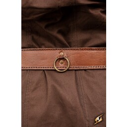 Belt with rings, brown