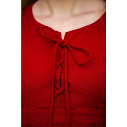 Dress Belle, red-cream