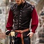 Velvet doublet with metal buttons, brown