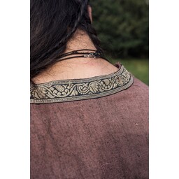 Celtic tunic, short sleeves, chestnut brown