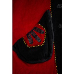 Pirate coat velvet, red-black