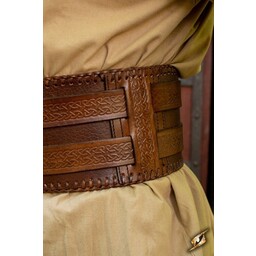 Waist belt Celtic knots, brown