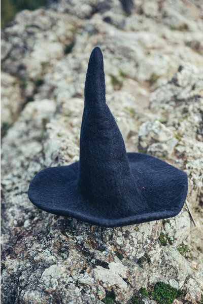 Kids witch hat, black