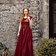 Leonardo Carbone Medieval dress Clara, red