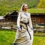Viking dress Lagertha, natural-blue