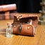 Potion holder with two bottles, brown