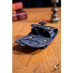 Potion holder with two bottles, black