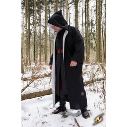 Wizard robe, black-silver