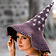 Leonardo Carbone Witch hat with stars, brown