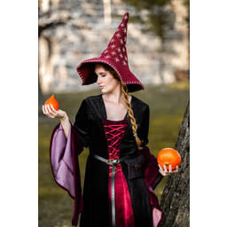 Witch hat with stars, red