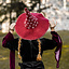 Witch hat with stars, red