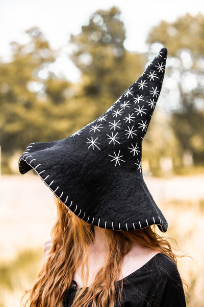 Witch hat, with stars