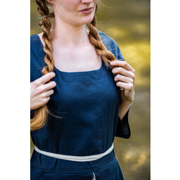 Medieval dress Larina, blue-naturel