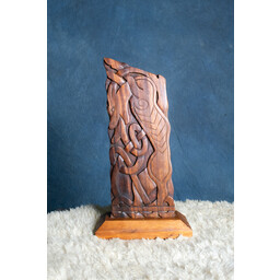 Viking wood carving Fenrir