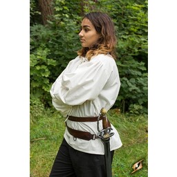 Two-part sword belt, brown