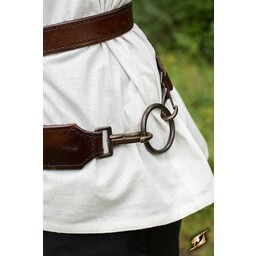 Two-part sword belt, brown