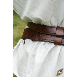 Two-part sword belt, brown