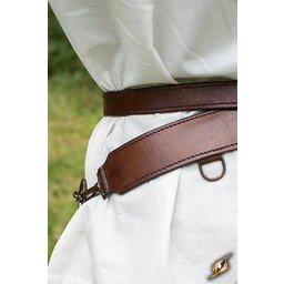 Two-part sword belt, brown