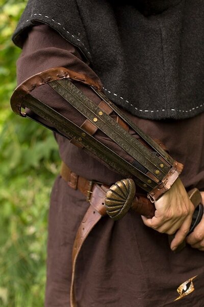 Viking vambraces, patinated