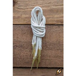 Tie laces with aiglets, set of 6, natural