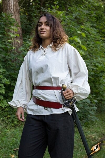 Two-part sword belt, red