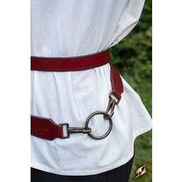 Two-part sword belt, red