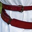 Two-part sword belt, red