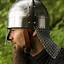 Viking spangenhelm with chainmail