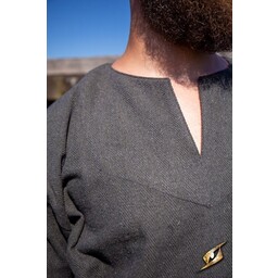 Viking tunic Arvis, herringbone pattern, Ranger grey