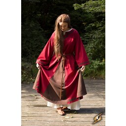 Viking dress Astrid, red/brown