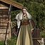 Viking dress Astrid, green/beige