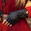 Fingerless gloves with laces, black