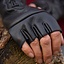 Fingerless gloves with laces, black