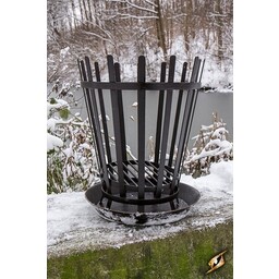 Brazier with metal tray