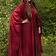 Epic Armoury Wool travelers cloak red