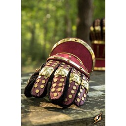 Luxurious hourglass gauntlets, red-gold