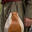 Wool-leather pouch, beige-brown